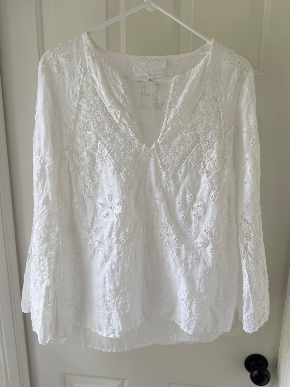 Temptation Positano Aquila 100% Linen Blouse Small